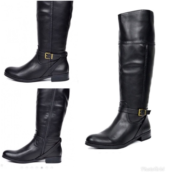 Reposh!! A bit too big! Black tall boots - Picture 1 of 1